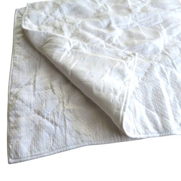 Macy's Hotel Collection White Quilted European Pillow Sham 26" X 26" Cotton - Picture 5 of 11